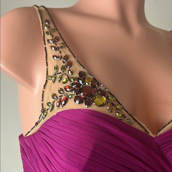 ADRIANNA  PAPELL EMBELLISHED STRAPLESS SEXY DRESS SIZE 4 NEW Without Tags - Picture 4 of 13